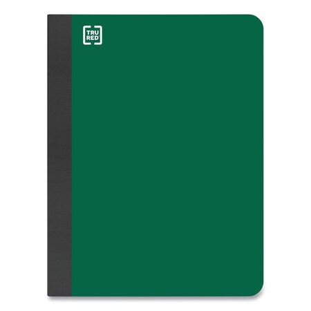 Tru Red Premium Composition Notebook, Medium/College Rule, Green Cover, 9.75 x 7.5, 100 Sheets TR58345M